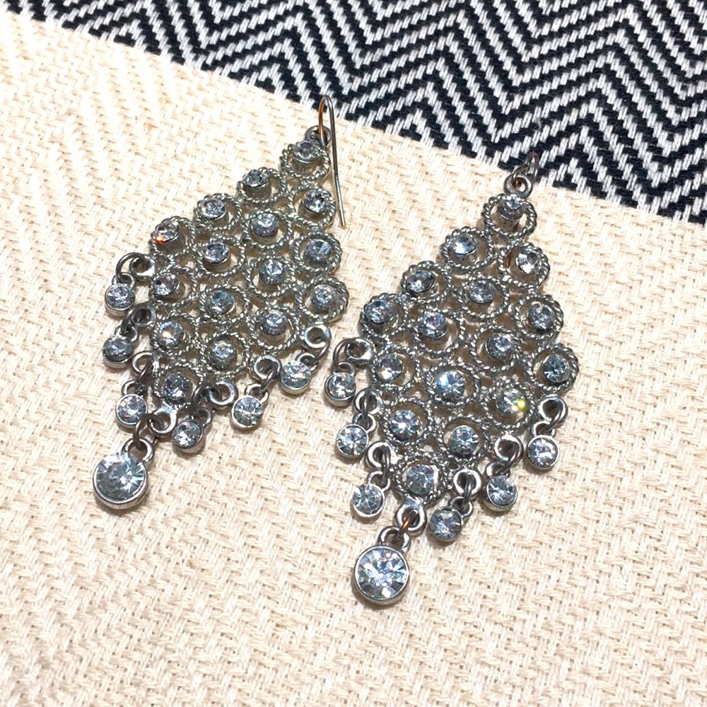 *Free with Purchase* Silver and Diamond Earrings